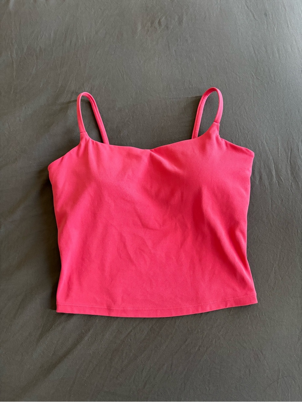 SoftMotion Strappy mid tank top with built in bra